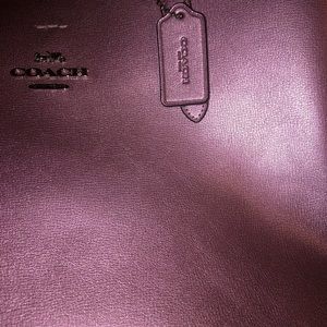 Metallic Coach Tote